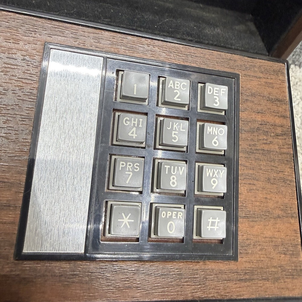 Vintage Deco-Tel Personal Telephone Wood Chest Box Push Button Retro Phone AS IS - Picture 2 of 16